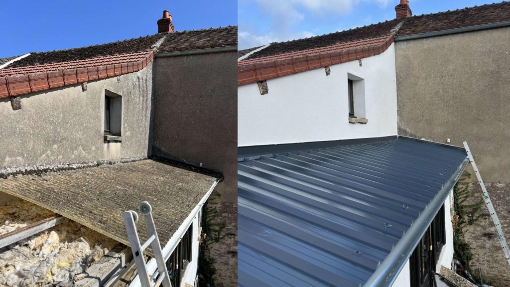 Accueil 3 rénovation de toiture avec bac acier anthracite à Domérat dans l'Allier