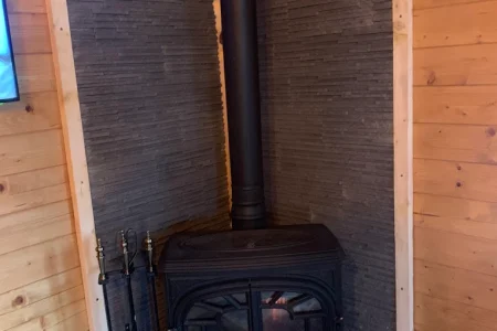 Ramonage d'un poele à bois
